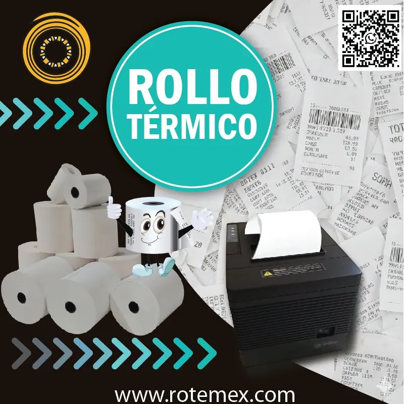Rollo y etiqueta térmica